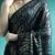 Teal embroidery saree with blouse piece