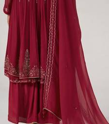 Maroon festive kurta set