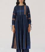 Indigo panelled festive co-ord set
