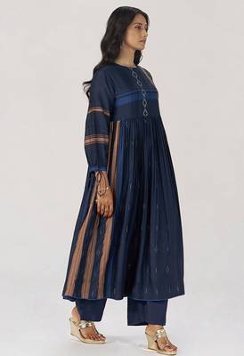 Indigo panelled festive co-ord set 2