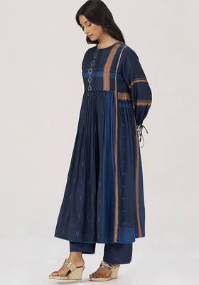Indigo panelled festive co-ord set 5