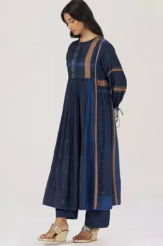 Indigo panelled festive co-ord set