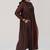 Chocolate mousse paneled festive co-ord set