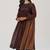 Chocolate mousse paneled festive co-ord set