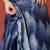 Blue ready to wear satin floral digital printed saree