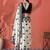 Off white ready to wear satin floral digital printed saree