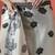 Off white ready to wear satin floral digital printed saree