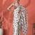 White ready to wear satin floral digital printed saree