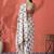 White ready to wear satin floral digital printed saree