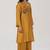 Mustard floral silk festive co-ord set