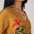 Mustard floral silk festive co-ord set