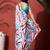 White ready to wear satin floral digital printed saree