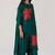 Deep forest green silk festive co-ord set