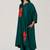 Deep forest green silk festive co-ord set