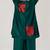 Deep forest green silk festive co-ord set