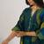 Deep green and blue abstract silk co-ord set