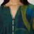 Deep green and blue abstract silk co-ord set