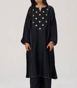 Black silk festive co-ord set