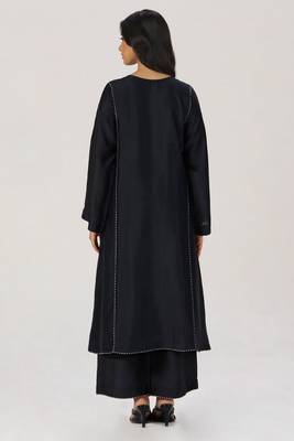Black silk festive co-ord set 3