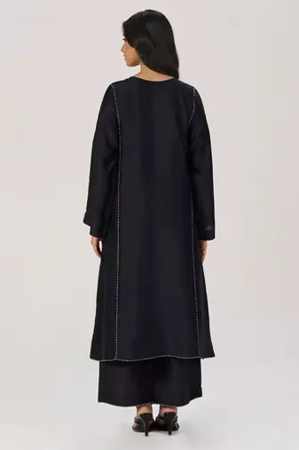 Black silk festive co-ord set