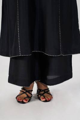 Black silk festive co-ord set 5