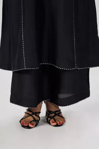 Black silk festive co-ord set