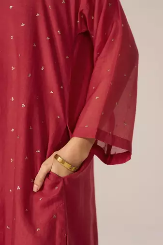 Cardinal red festive co-ord set