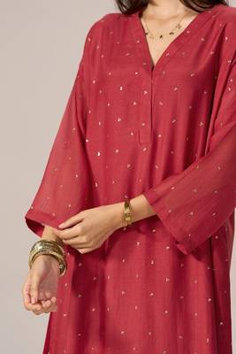Cardinal red festive co-ord set 4