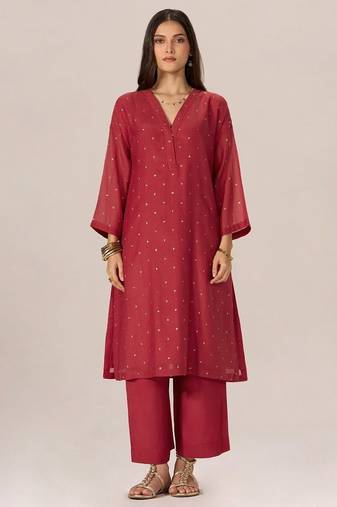 Cardinal red festive co-ord set