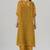Mustard and brown sheer kurta with brocade festive co-ord set