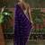 Purple embellished embroidered laheriya printed georgette ready to wear saree