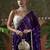 Purple embellished embroidered laheriya printed georgette ready to wear saree