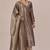 Light brown and soft gold tissue festive kurta set