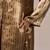 Brass and light gold stripe tissue festive co-ord set