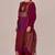 Deep maroon with deep plum festive kurta set