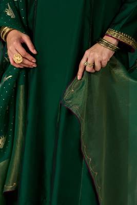 Fresh leaf green festive kurta set 4