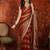 Red sequinned tissue designer leheriya saree