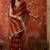 Red sequinned tissue designer leheriya saree