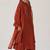 Rust raw silk festive kurta set