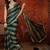 Teal striped zari tissue designer leheriya saree