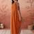 Orange sequin embroidered bandhani printed sarees with unstitched blouse piece