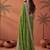 Green bandhani printed festive wear sarees with unstitched blouse piece