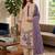Purple muga cotton jamdani pichwai weaving salwar suit