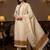 Cream muga cotton jamdani pichwai weaving salwar suit