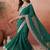 Green bandhani printed festive wear sarees with unstitched blouse piece