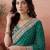 Green bandhani printed festive wear sarees with unstitched blouse piece