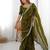 Green tissue silk sequin embroideried blouse piece & sarees
