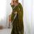 Green tissue silk sequin embroideried blouse piece & sarees