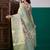 Sea green ethnic digital printed festive wear tussur saree with matching blouse