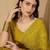 Yellow embellished beads and stones saree